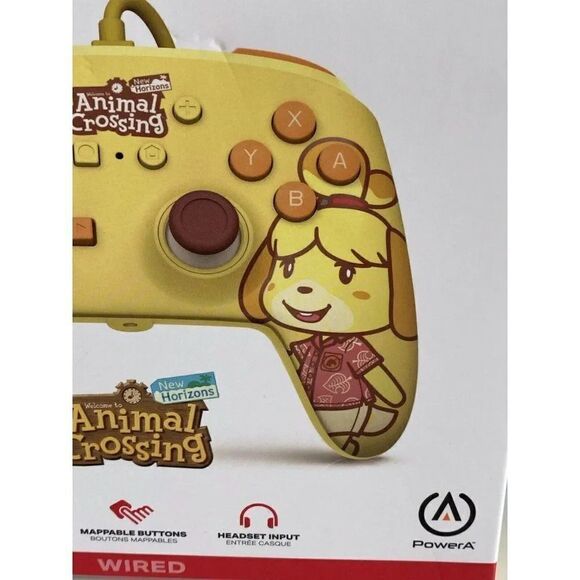 Power A Enhanced Wired Controller Nintendo Switch Animal Crossing Isabelle NEW - Picture 2 of 8